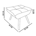 Puff Banqueta Decorativo Pé Palito Opala Veludo Marsala D03 -