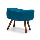 Puff Banqueta Decorativo Pés Palito Kora B-170 Azul - Domi