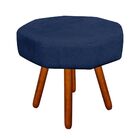 Puff Banqueta Decorativo Veronês Suede Azul Marinho - D'rossi