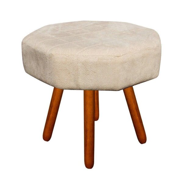 Puff Banqueta Decorativo Veronês Suede Bege – D'rossi