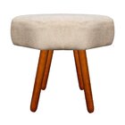 Puff Banqueta Decorativo Veronês Suede Bege – D'rossi
