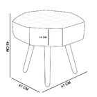 Puff Banqueta Decorativo Veronês Suede Grafite - D'rossi