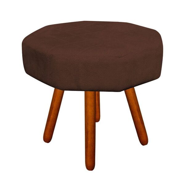 Puff Banqueta Decorativo Veronês Suede Marrom - D'rossi