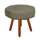 Puff Banqueta Decorativo Veronês Suede Marrom Rato – D'rossi