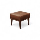 Puff Banqueta Em Madeira Maciça Noé Luxo Caramelo