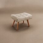 Puff Banqueta Em Madeira Maciça Theo Bege