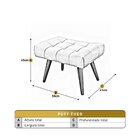 Puff Banqueta Em Madeira Maciça Theo Bege