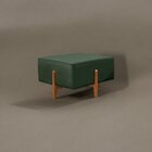 Puff Banqueta Em Madeira Maciça Zurik Luxo Verde