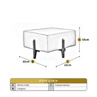 Puff Banqueta Em Madeira Maciça Zurik Luxo Verde