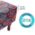 Puff Banqueta Espuma 40cm Decorativo Quadrado Arabesco Bf Col