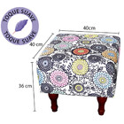 Puff Banqueta Espuma 40x40 Cm Decorativo Quadrado Bf Colchões