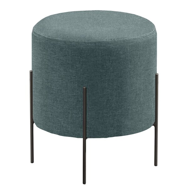 Puff Banqueta Estofado 48x40cm Luxo Odim Azul