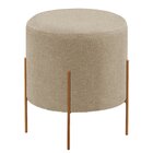 Puff Banqueta Estofado 48x40cm Luxo Odim Bege