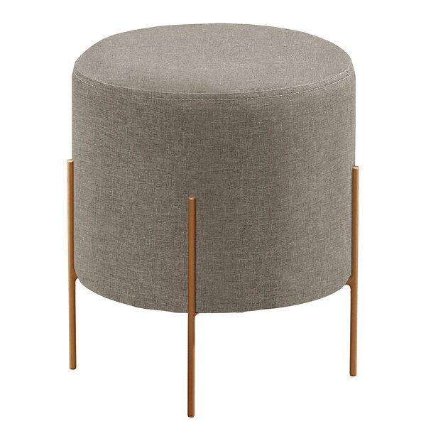 Puff Banqueta Estofado 48x40cm Luxo Odim Cappuccino