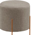 Puff Banqueta Estofado 48x40cm Luxo Odim Cappuccino