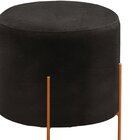 Puff Banqueta Estofado 48x40cm Luxo Odim Preto
