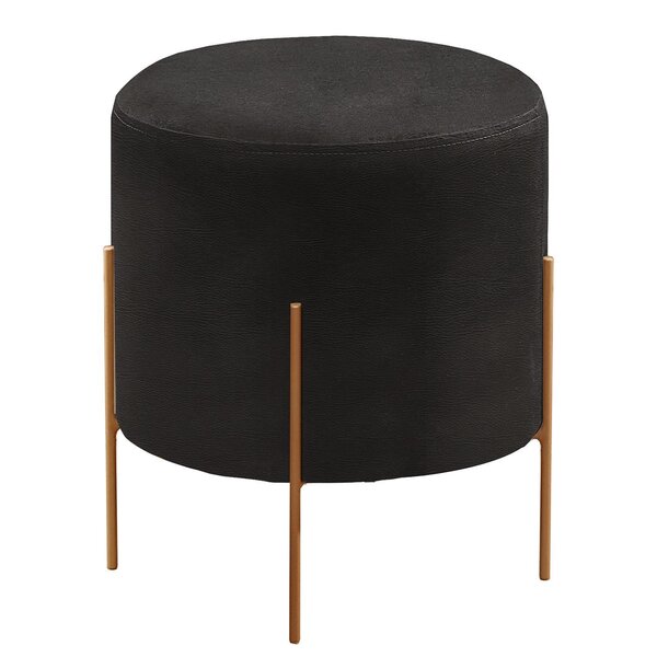 Puff Banqueta Estofado 48x40cm Luxo Odim Preto