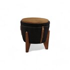 Puff Banqueta Fênix Baú Mesa Design Moderno Preto