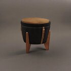 Puff Banqueta Fênix Baú Mesa Design Moderno Preto