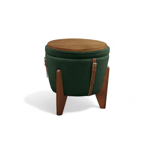 Puff Banqueta Fênix Baú Mesa Design Moderno Verde