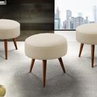 Puff Banqueta Lippe Madeira Maciça