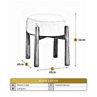 Puff Banqueta Lotus Luxo Madeira Maciça Caramelo