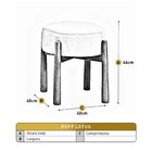 Puff Banqueta Lotus Luxo Madeira Maciça Verde