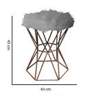 Puff Banqueta Louis Aramado Hexágono Para Penteadeira Sala Qu