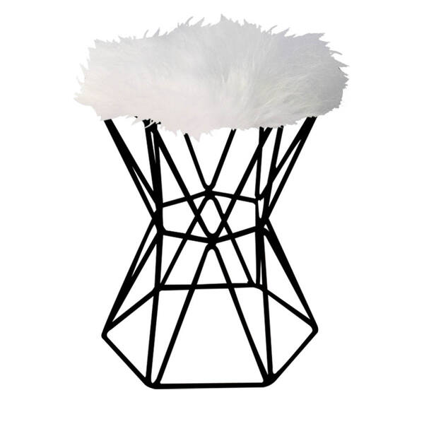 Puff Banqueta Louis Aramado Hexágono Para Penteadeira Sala Qu