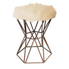 Puff Banqueta Louis Aramado Hexágono Para Penteadeira Sala Qu