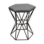 Puff Banqueta Louis Industrial Para Penteadeira Sala Hexágono