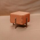 Puff Banqueta Madeira Maciça Eros Luxo Terracota