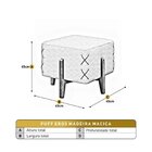 Puff Banqueta Madeira Maciça Eros Luxo Terracota