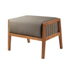 Puff Banqueta Madeira Maciça Gael Luxo Cappuccino