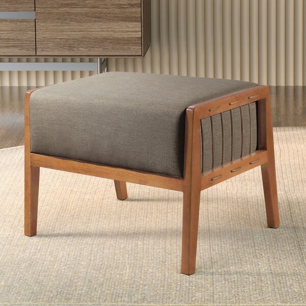 Puff Banqueta Madeira Maciça Gael Luxo Cappuccino