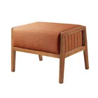 Puff Banqueta Madeira Maciça Gael Luxo Terracota