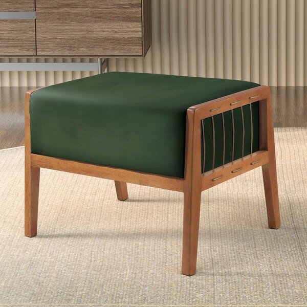 Puff Banqueta Madeira Maciça Gael Luxo Verde