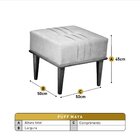 Puff Banqueta Madeira Maciça Maya Luxo Bege Claro