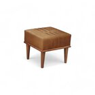 Puff Banqueta Madeira Maciça Maya Luxo Caramelo
