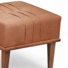 Puff Banqueta Madeira Maciça Maya Luxo Terracota