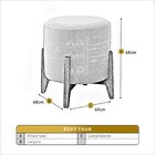 Puff Banqueta Madeira Maciça Thor Luxo Preto