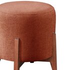 Puff Banqueta Madeira Maciça Thor Luxo Terracota