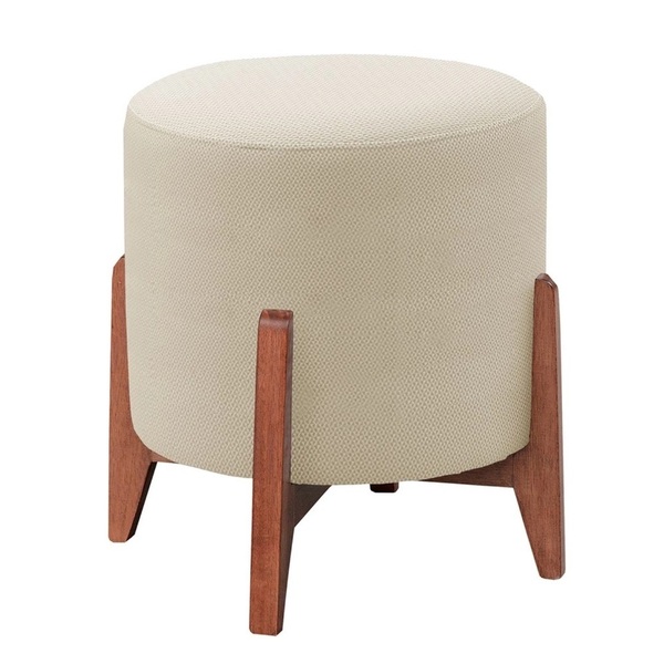 Puff Banqueta Manu Esplendor Luxo Madeira Maciça Premium Velu