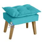 Puff Banqueta Opala Azul Turquesa