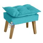 Puff Banqueta Opala Azul Turquesa