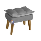 Puff Banqueta Opala Cinza