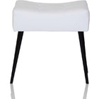 Puff Banqueta Pé Palito Preto - Stay Puff - Branco