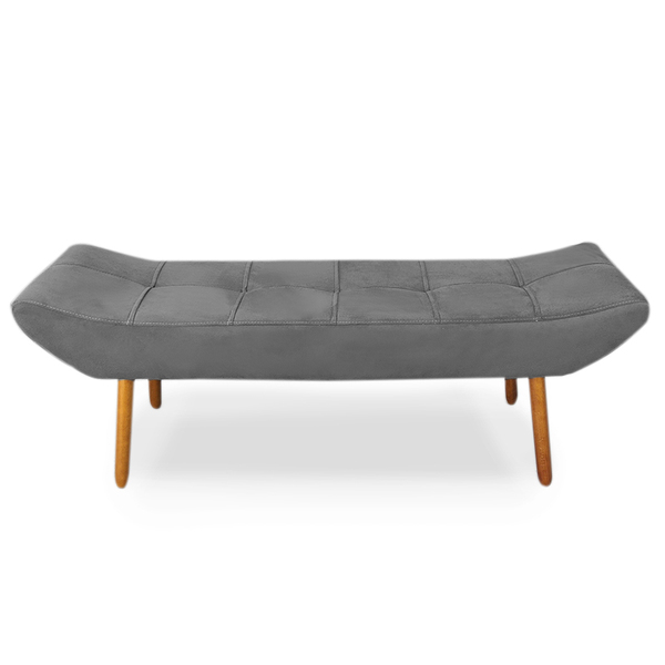 Puff Banqueta Pés Palito Barca Nala 90cm Veludo Várias Cores