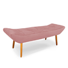 Puff Banqueta Pés Palito Barca Nala 90cm Veludo Várias Cores