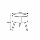 Puff Banqueta Pés Palito Sala De Estar Sacha Tressê Rústico G